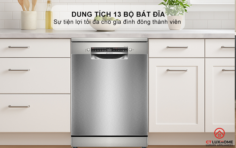 MÁY RỬA BÁT ĐỘC LẬP BOSCH SMS4ECI01P 13 BỘ SERIES 4 2