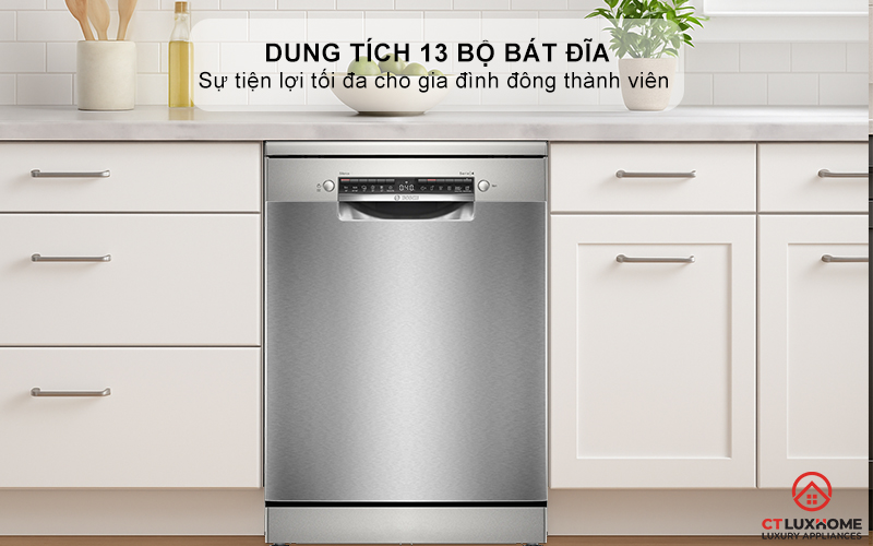 MÁY RỬA BÁT ĐỘC LẬP BOSCH SMS4HTI16E 13 BỘ SERIES 4 2