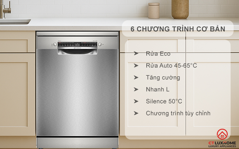 MÁY RỬA BÁT ĐỘC LẬP BOSCH SMS4HTI16E 13 BỘ SERIES 4 3