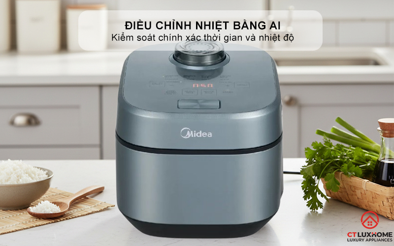 NỒI CƠM ĐIỆN TỬ MIDEA 350W MRD100T1BDG 4