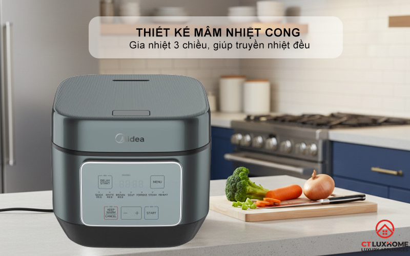 NỒI CƠM ĐIỆN TỬ MIDEA 350W  MRD180T2BDG/N MRD180T2BDGN 4