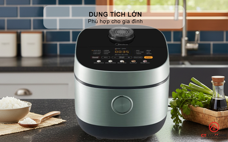 NỒI CƠM ĐIỆN TỬ MIDEA 760 - 905W  MRD180T2BDGF 3
