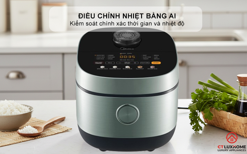 NỒI CƠM ĐIỆN TỬ MIDEA 760 - 905W  MRD180T2BDGF 5