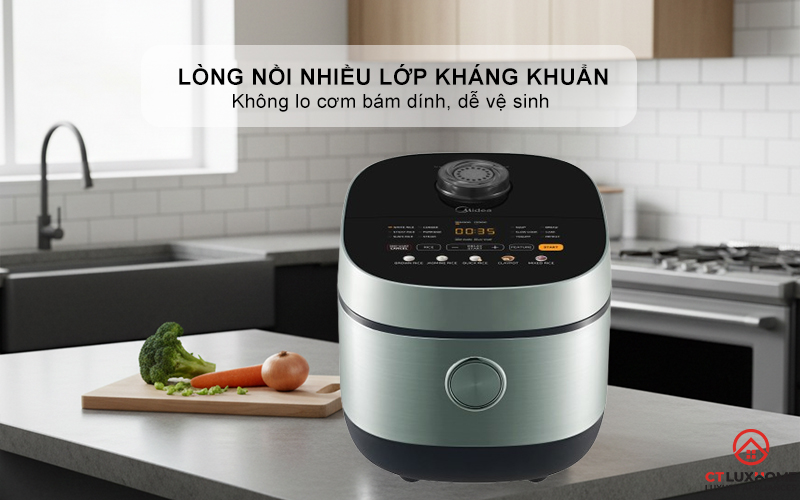 NỒI CƠM ĐIỆN TỬ MIDEA 760 - 905W  MRD180T2BDGF 6