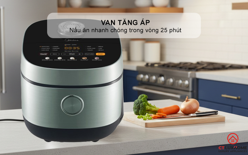 NỒI CƠM ĐIỆN TỬ MIDEA 760 - 905W  MRD180T2BDGF 8