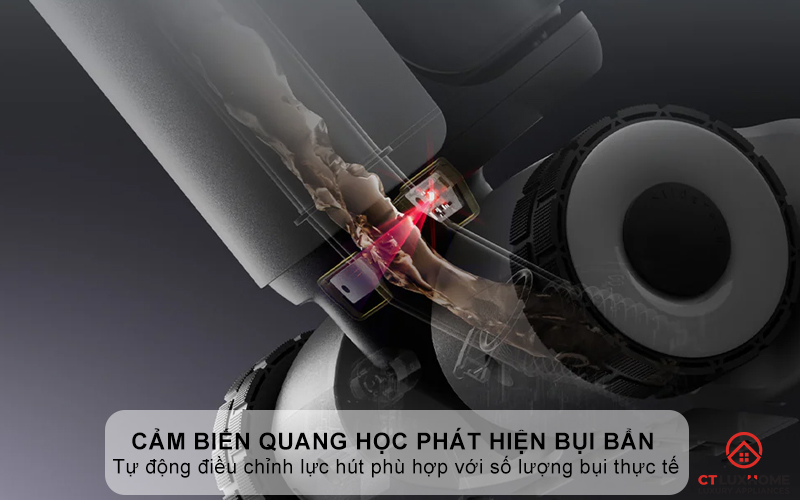 Cảm biến quang học phát hiện bụi bẩn giúp làm sạch tối đa
