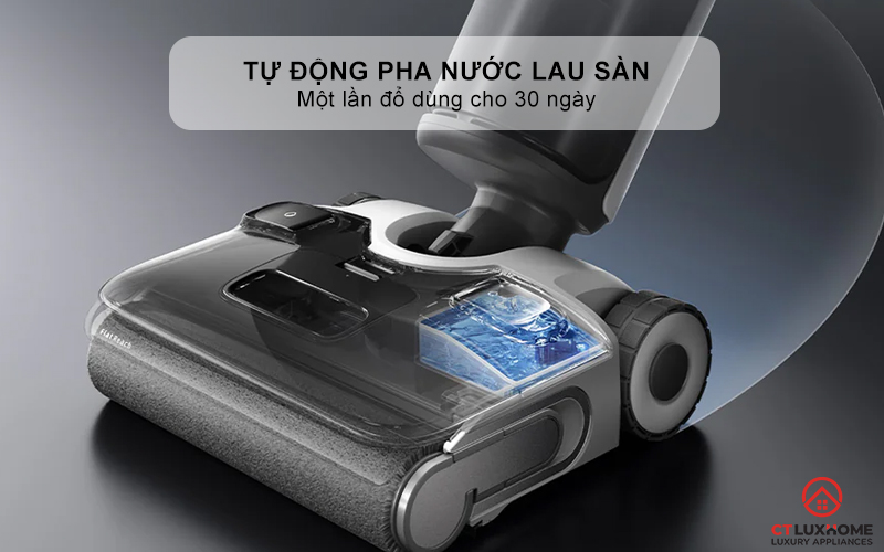 Tự động pha nước lau sàn, một lần đổ dùng cho 30 ngày