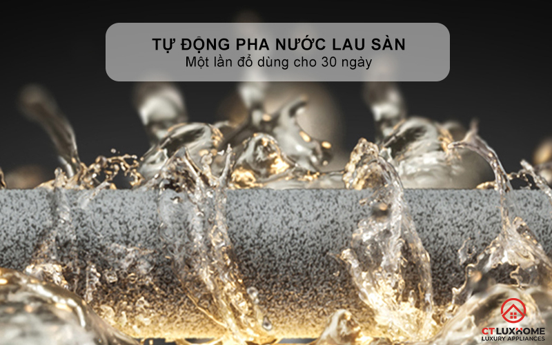 Tự động pha nước lau sàn, một lần đổ dùng cho 30 ngày