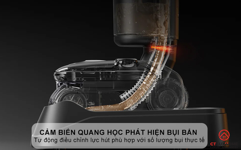 Cảm biến quang học phát hiện bụi bẩn giúp làm sạch tối đa