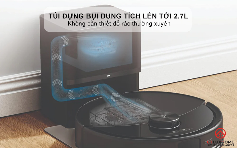 Túi đựng bụi dung tích lên tới 2.7L