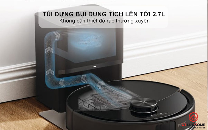 Túi đựng bụi dung tích lên tới 2.7L
