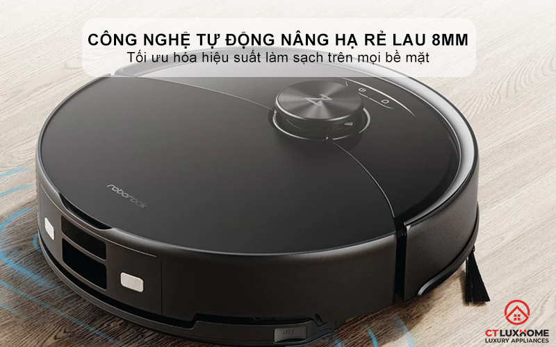 Công nghệ tự động nâng hạ rẻ lau 8mm, tối ưu hóa hiệu suất làm sạch trên mọi bề mặt