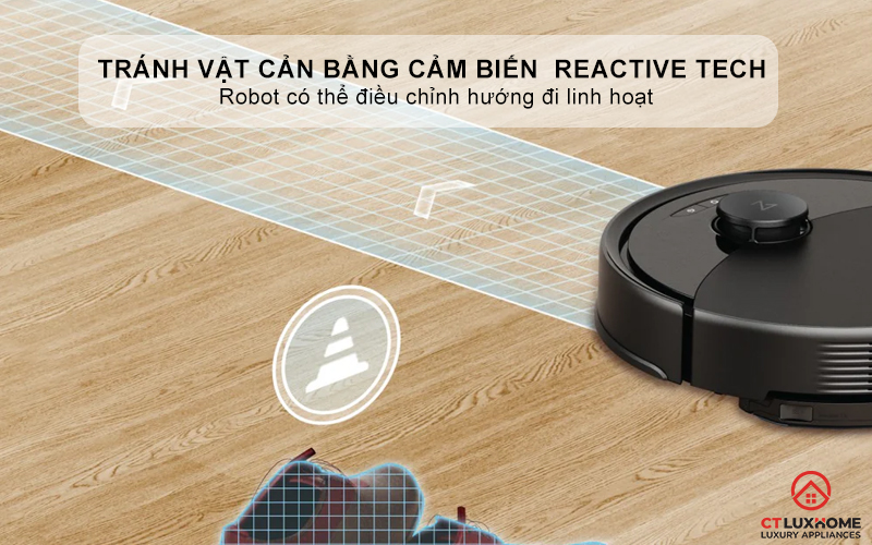 Di chuyển thông minh, tránh vật cản bằng cảm biến Reactive Tech