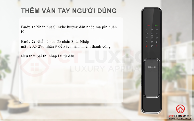 Thêm vân tay người dùng