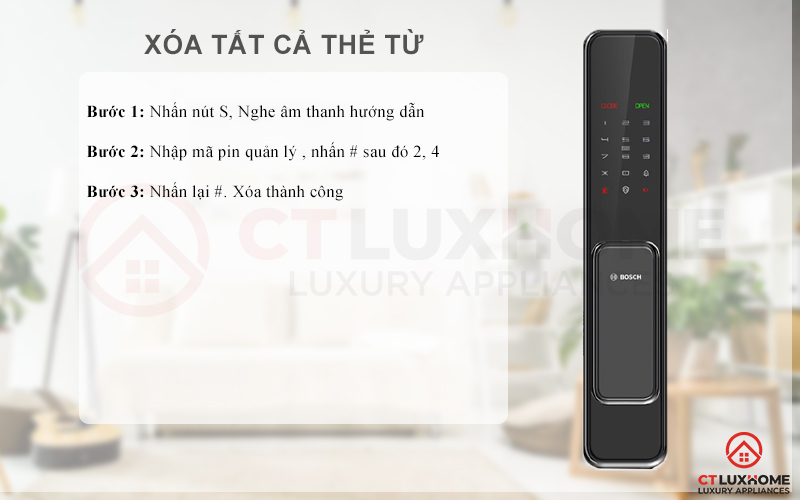 Xóa tất cả thẻ từ