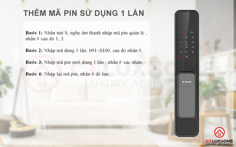 Thêm mã sử dụng 1 lần
