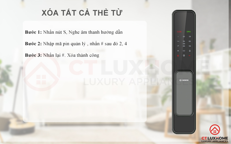 Xóa tất cả thẻ từ