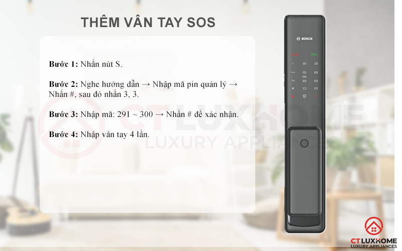 thêm vân tay sos