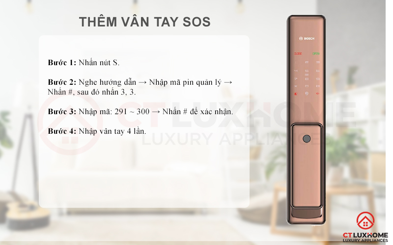 thêm vân tay sos