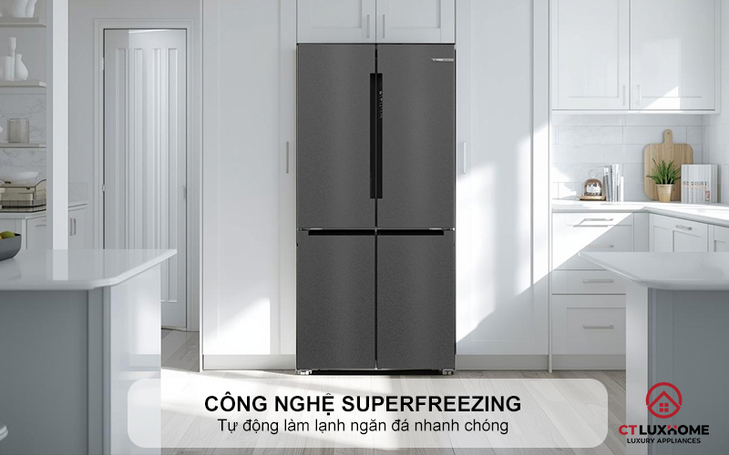 Tự động làm lạnh ngăn đá nhanh chóng với công nghệ Superfreezing