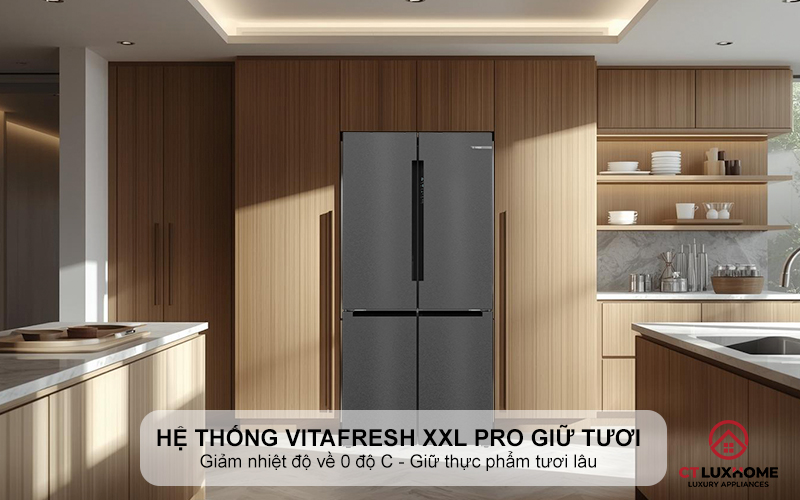 Hệ thống VitaFresh XXl Pro giảm nhiệt độ về 0 độ C - Giữ thực phẩm tươi lâu