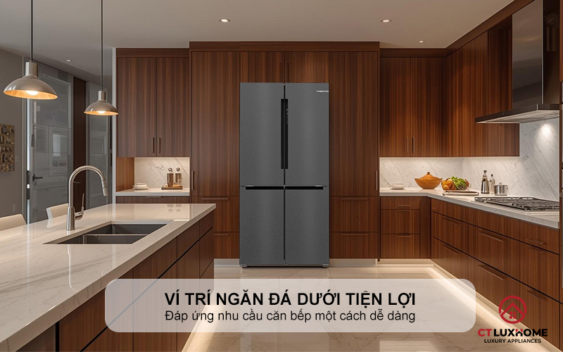 Vị trí ngăn đá dưới thông minh tiện lợi