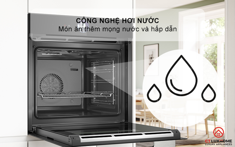 LÒ NƯỚNG ÂM TỦ BOSCH HRG7361B1 SERIE 8 MÀU ĐEN 71 LÍT 8