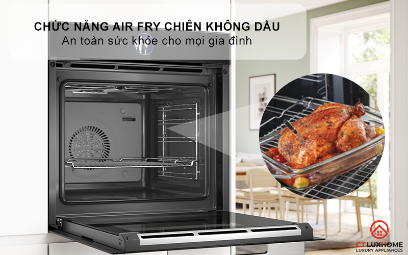 LÒ NƯỚNG ÂM TỦ BOSCH HRG7361B1 SERIE 8 MÀU ĐEN 71 LÍT 9