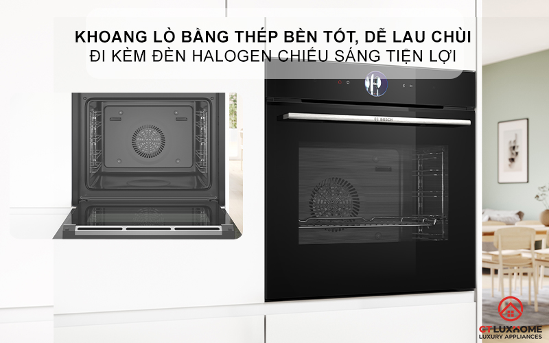 LÒ NƯỚNG ÂM TỦ BOSCH HRG7361B1 SERIE 8 MÀU ĐEN 71 LÍT 5
