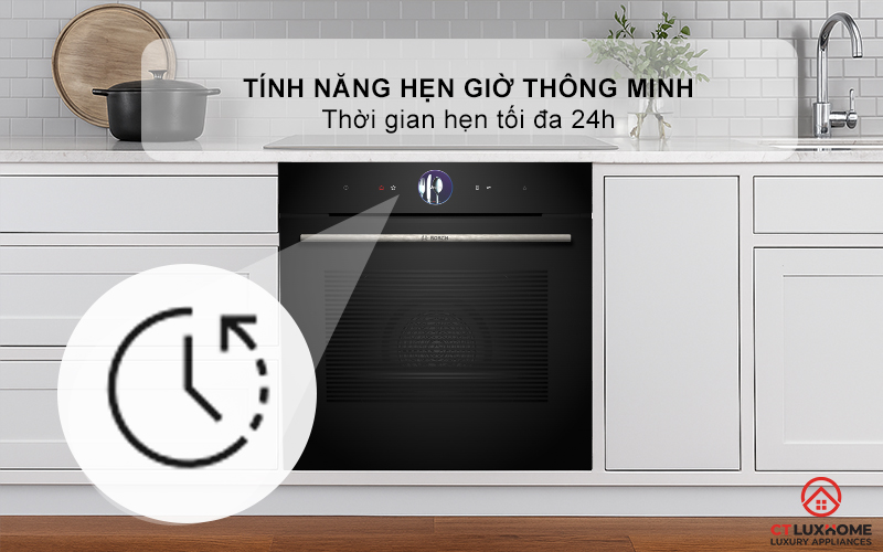 LÒ NƯỚNG ÂM TỦ BOSCH HRG7361B1 SERIE 8 MÀU ĐEN 71 LÍT 12