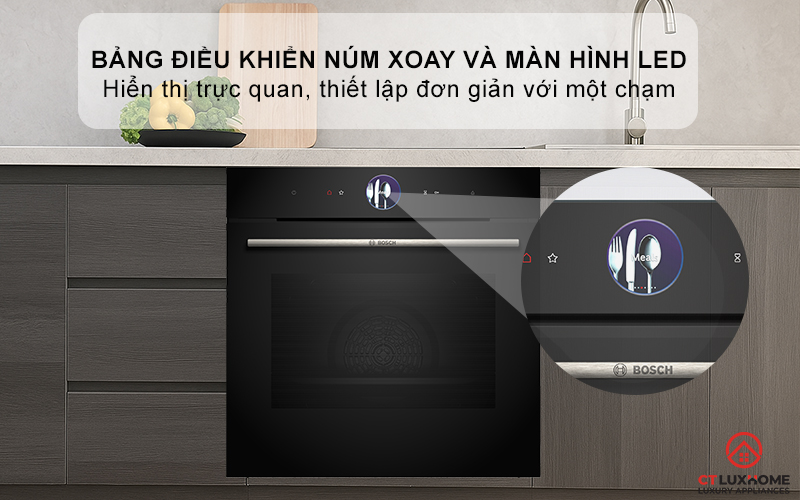 LÒ NƯỚNG ÂM TỦ BOSCH HRG7361B1 SERIE 8 MÀU ĐEN 71 LÍT 3