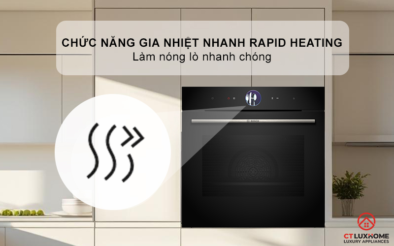 LÒ NƯỚNG ÂM TỦ BOSCH HRG7361B1 SERIE 8 MÀU ĐEN 71 LÍT 11