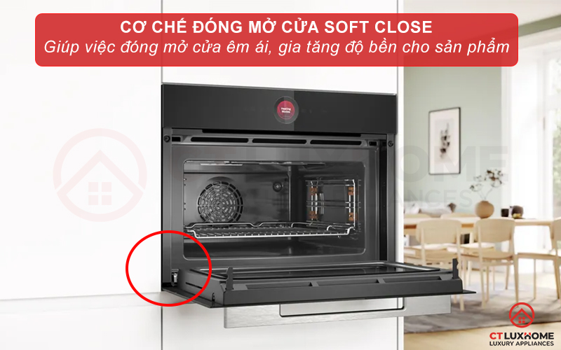 LÒ NƯỚNG KÈM VI SÓNG ÂM TỦ BOSCH CMG7241B1 LÀM SẠCH THỦY PHÂN MÀU ĐEN 2