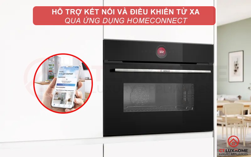 LÒ NƯỚNG KÈM VI SÓNG ÂM TỦ BOSCH CMG7241B1 LÀM SẠCH THỦY PHÂN MÀU ĐEN 7