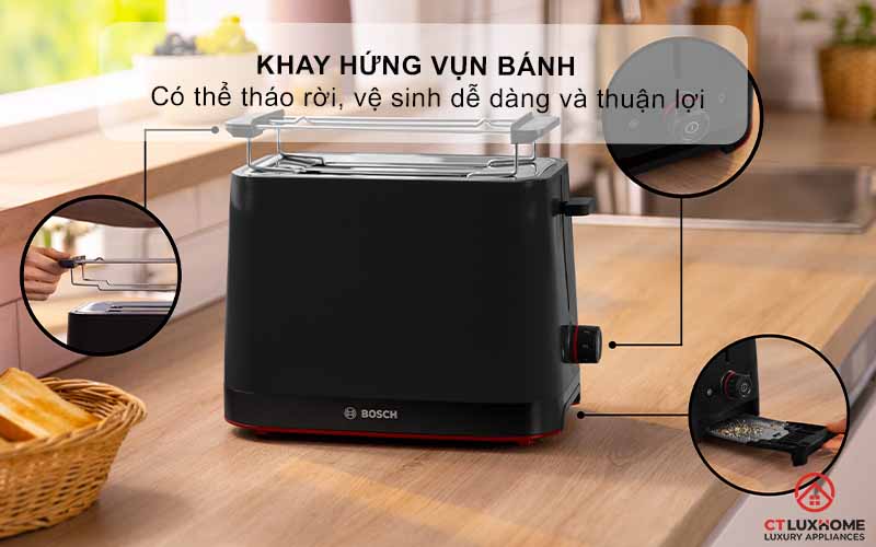 MÁY NƯỚNG BÁNH MÌ BOSCH TAT3M123 950W 4