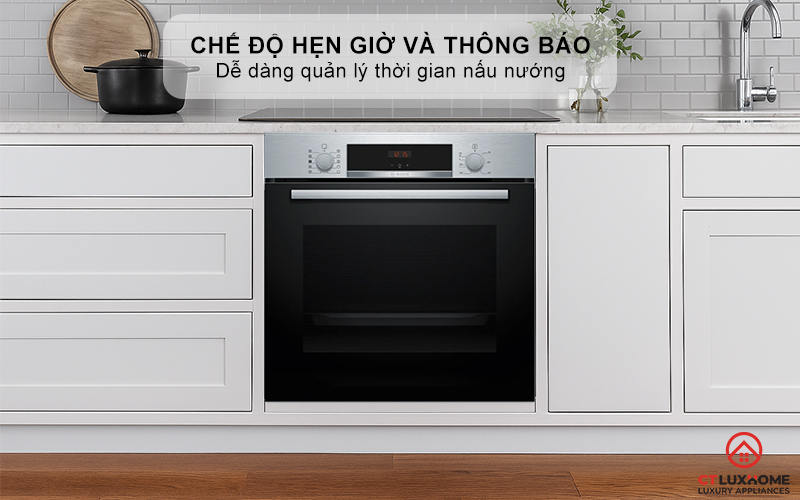 Chế độ hẹn giờ có thông báo dễ dàng quản lý thời gian nướng
