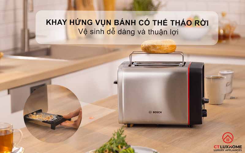 MÁY NƯỚNG BÁNH MÌ BOSCH TAT6M420 970W 4