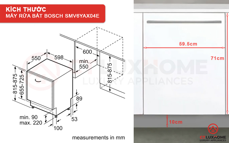 MÁY RỬA BÁT ÂM TỦ BOSCH SMV6YAX04E SERIE 6 SẤY ZEOLITH 2