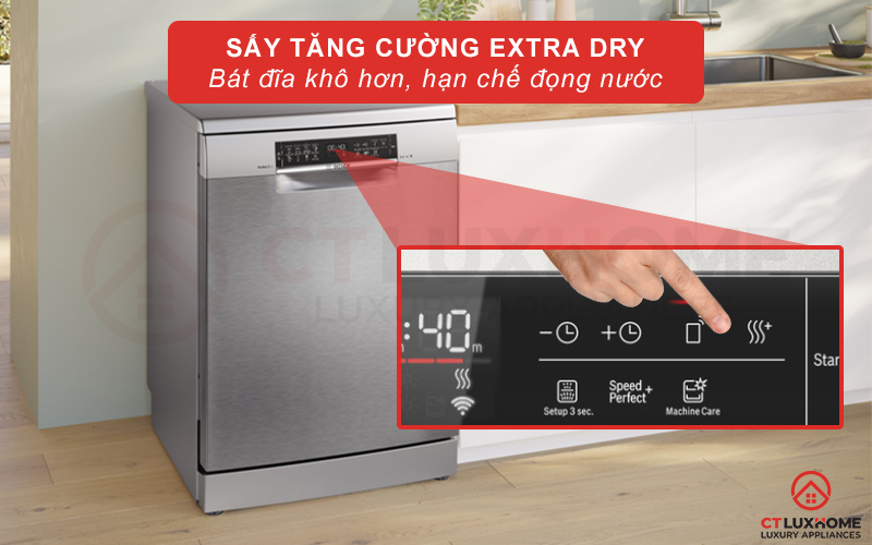 MÁY RỬA BÁT ĐỘC LẬP BOSCH SMS6ZCI03E SERIE 6 14 BỘ SẤY ZEOLITH 8