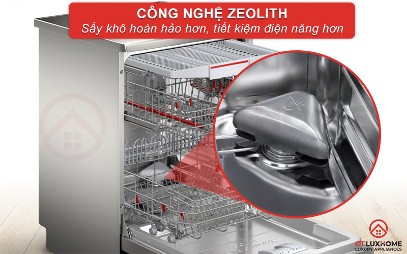 MÁY RỬA BÁT ĐỘC LẬP BOSCH SMS6ZCI03E SERIE 6 14 BỘ SẤY ZEOLITH 5