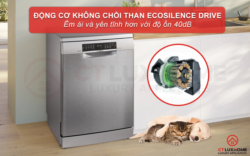 MÁY RỬA BÁT BOSCH ĐỘC LẬP SMS6ZCI85M SERIE 6 SẤY ZEOLITH 12