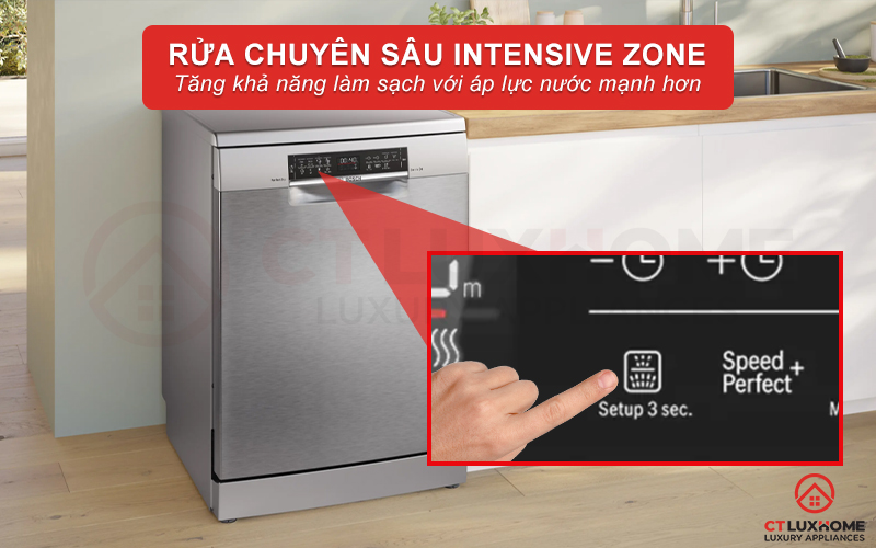 MÁY RỬA BÁT BOSCH ĐỘC LẬP SMS6ZCI85M SERIE 6 SẤY ZEOLITH 7