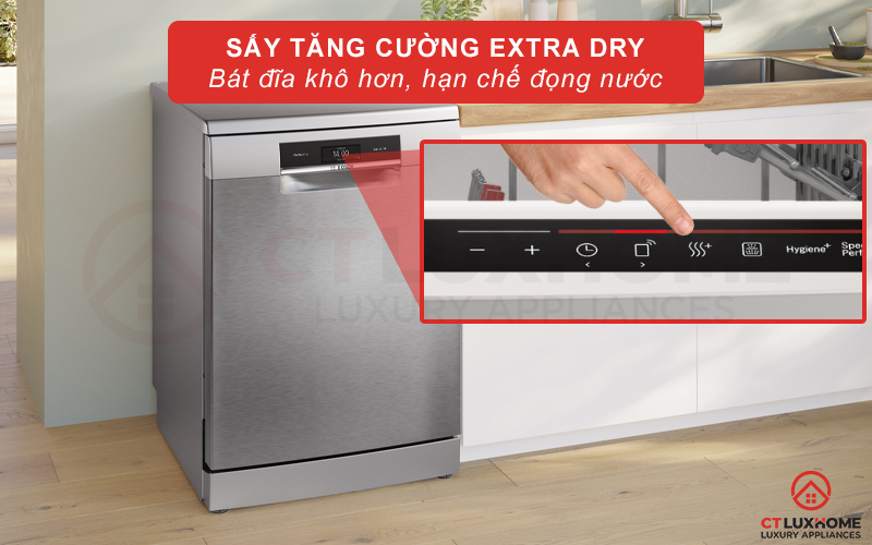 MÁY RỬA BÁT ĐỘC LẬP BOSCH SMS8TCI04E SERIE 8 SẤY ZEOLITH 9