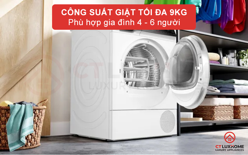 MÁY SẤY BOSCH SERIE 8 WQB246C0ES 9KG CÓ LỒNG SẤY GIÀY 2