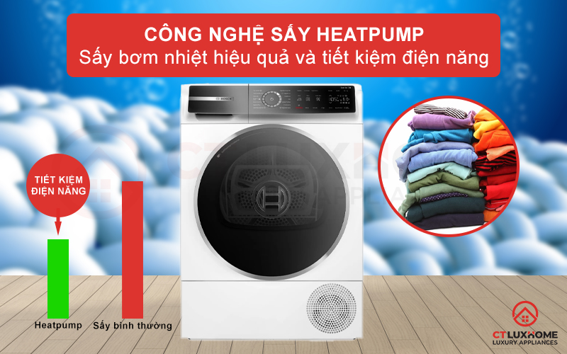 MÁY SẤY BOSCH SERIE 8 WQB246C0ES 9KG CÓ LỒNG SẤY GIÀY 6