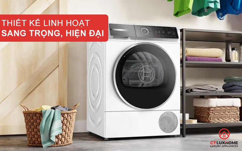 MÁY SẤY BOSCH SERIE 8 WQB246C0ES 9KG CÓ LỒNG SẤY GIÀY 1