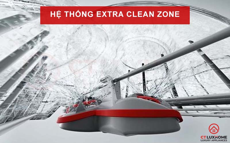 Tính năng Intensive Zone kết hợp hệ thống vòi phun Extra Clean Zone giúp rửa chuyên sâu và  giúp làm sạch những vết bẩn cứng đầu