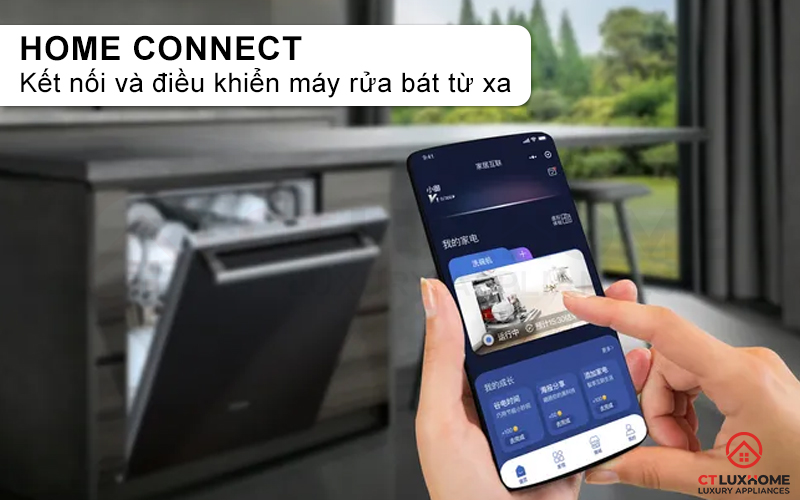 Kết nối và điều khiển máy rửa bát SMS4EMI00E từ xa thông qua Home Connect