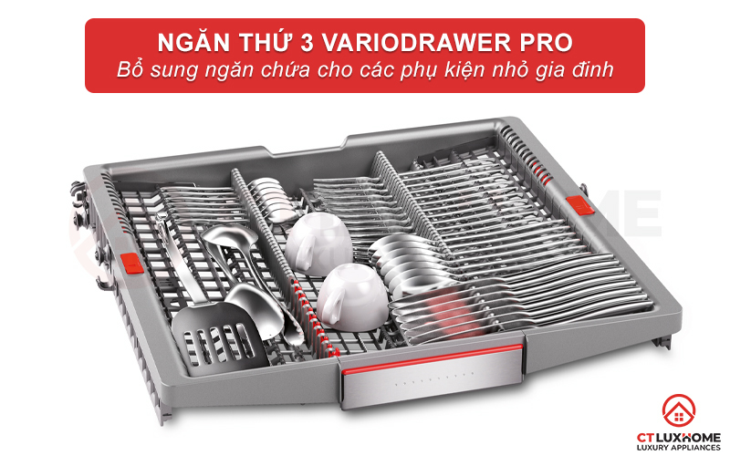 Ngăn chứa thứ 3 VarioDrawer Pro là nơi phù hợp nhất để sắp xếp các dụng cụ