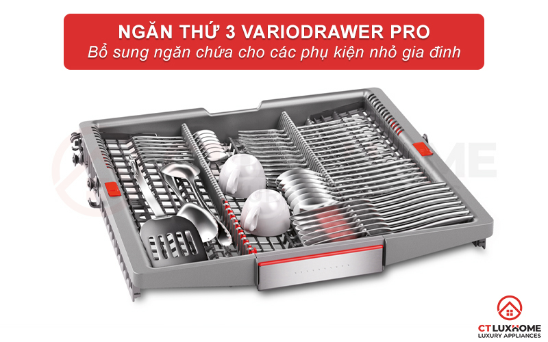 Ngăn chứa thứ 3 VarioDrawer Pro là nơi phù hợp nhất để sắp xếp các dụng cụ